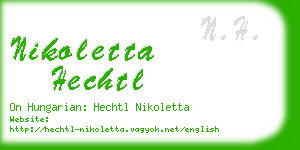 nikoletta hechtl business card